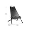 Flash Furniture Delia Indoor/Outdoor Folding Acacia Wood Chair, Low Profile Lounge for Patio, Porch, Garden, Black LTS-0441-BK-GG - alternate 3